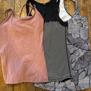 Lululemon LOT (3) Tank Tops, size 6